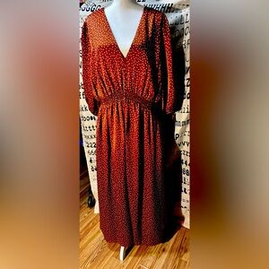 Brown Polk dot dress